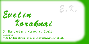 evelin koroknai business card